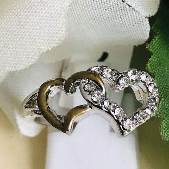 Double Heart S925 Sterling Silver Ring - Picture 4 of 4